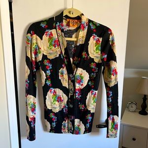 Tory Burch Floral Cardigan